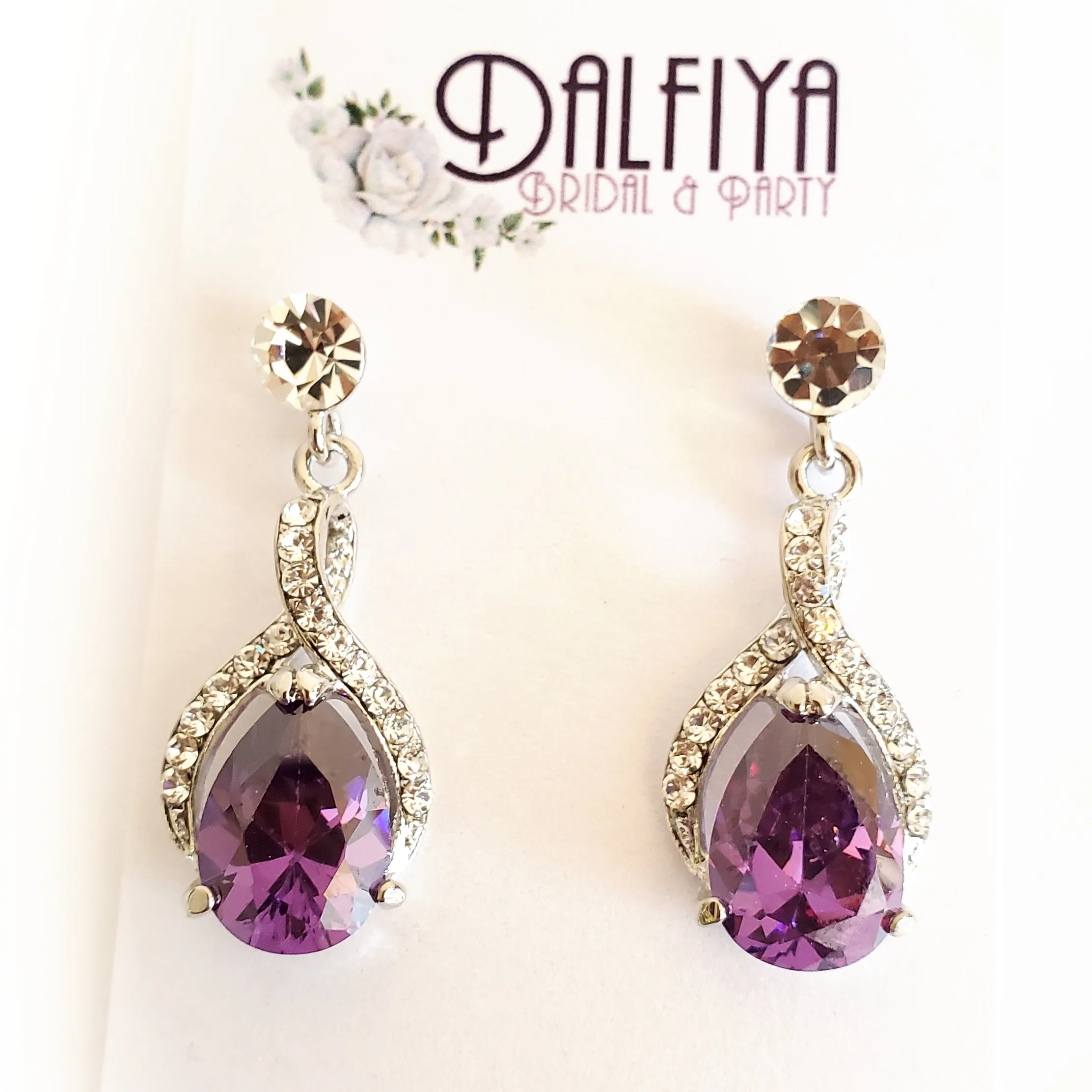 Twist Drop Bridal Earrings