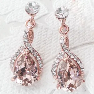 Twist Drop Bridal Earrings