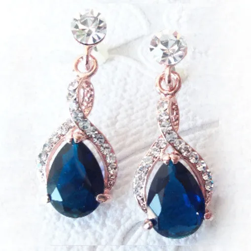 Twist Drop Bridal Earrings