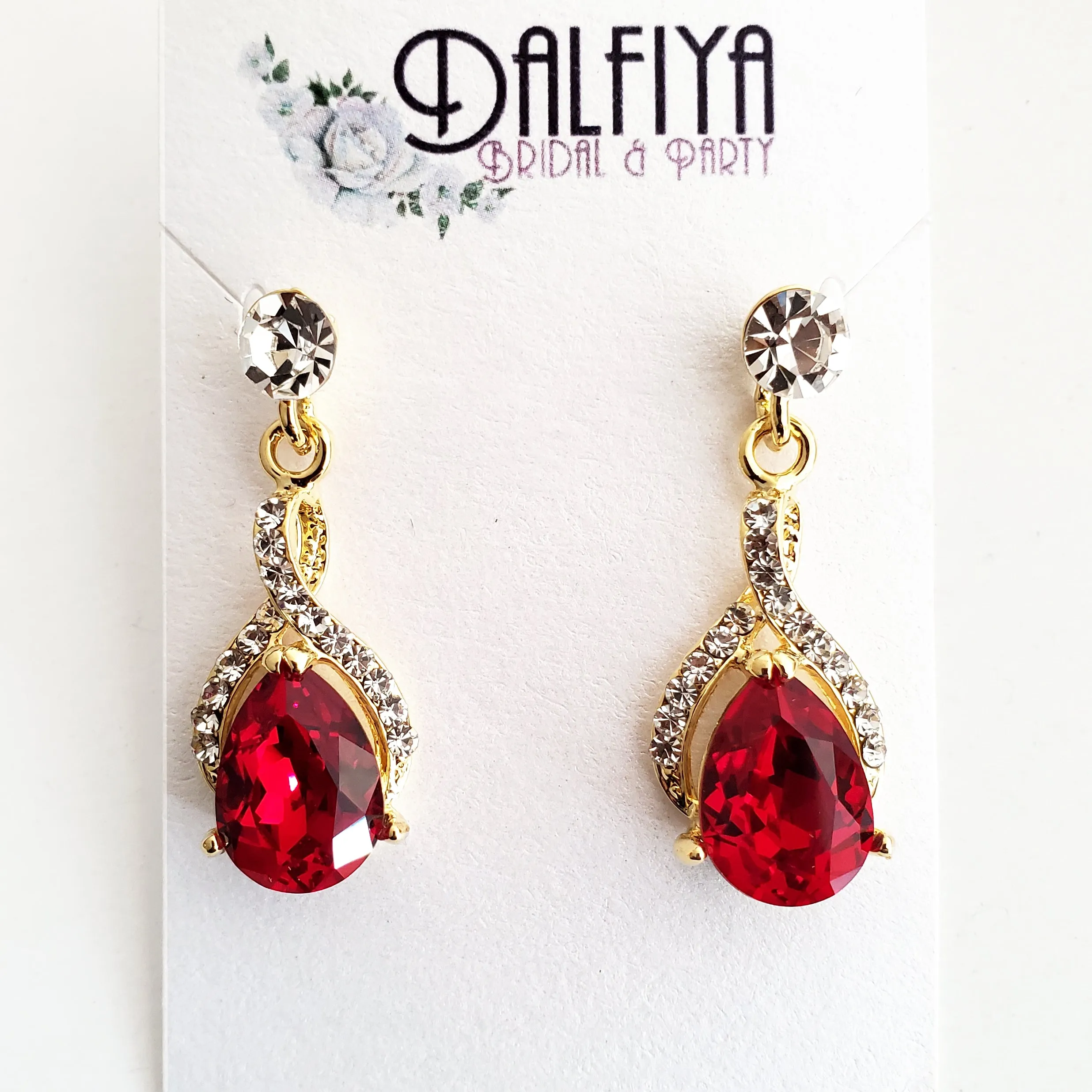 Twist Drop Bridal Earrings
