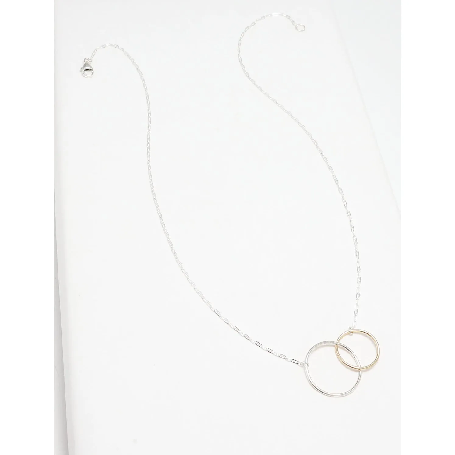 Unity Linked Large Circle Silver Necklace