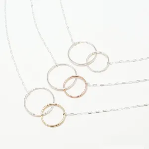 Unity Linked Large Circle Silver Necklace
