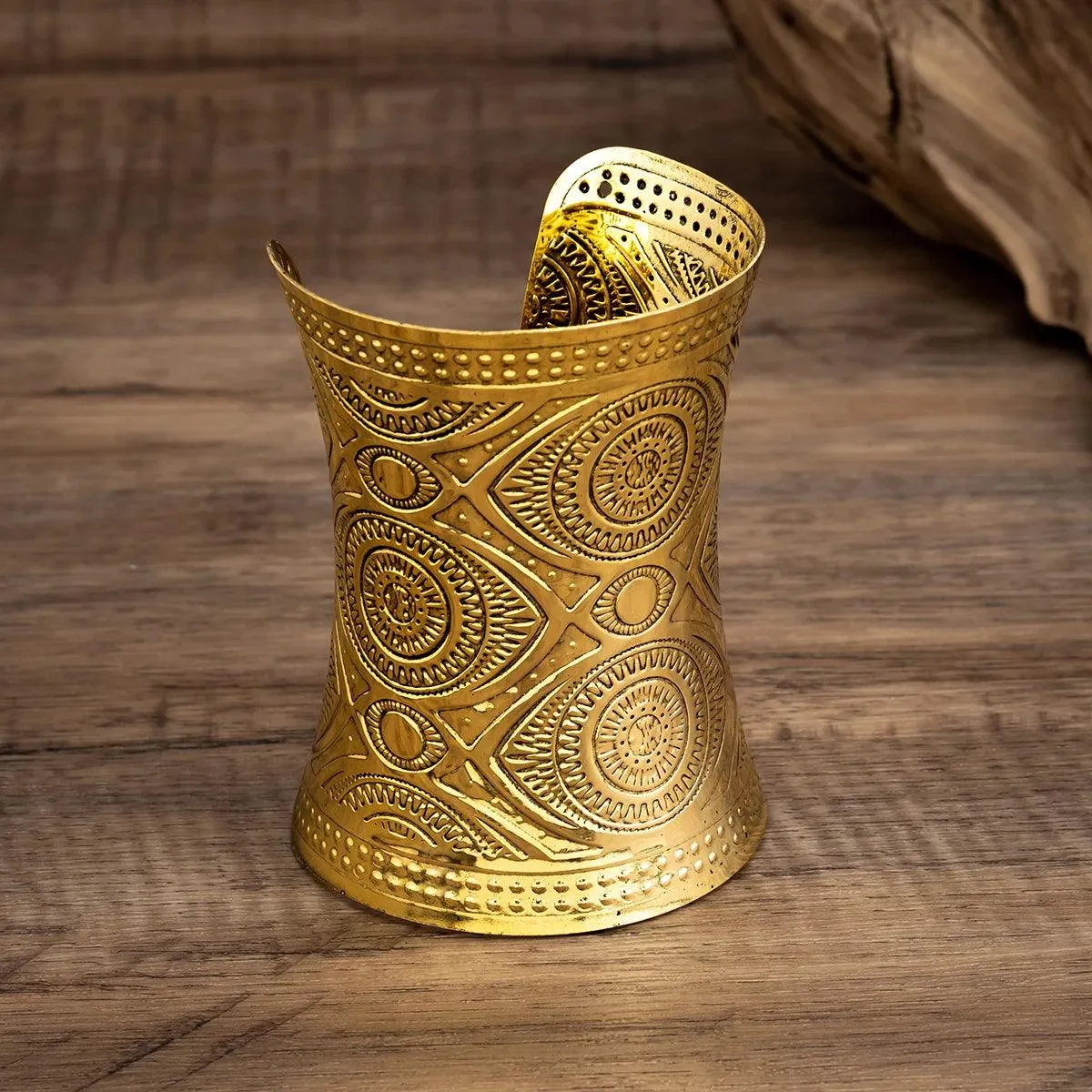 Vintage Elegant Open Ajustable Carved Cuff Bracelets Bangles for Women - Metal Wide Bracelets Indian Style Jewellery Gift