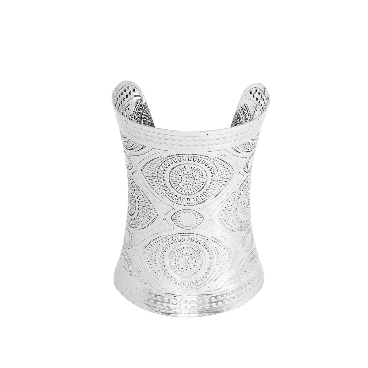 Vintage Elegant Open Ajustable Carved Cuff Bracelets Bangles for Women - Metal Wide Bracelets Indian Style Jewellery Gift