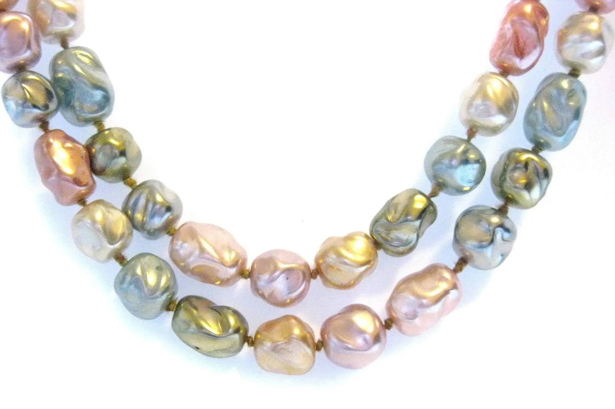 Vintage Faux Pearl Pastel Necklace