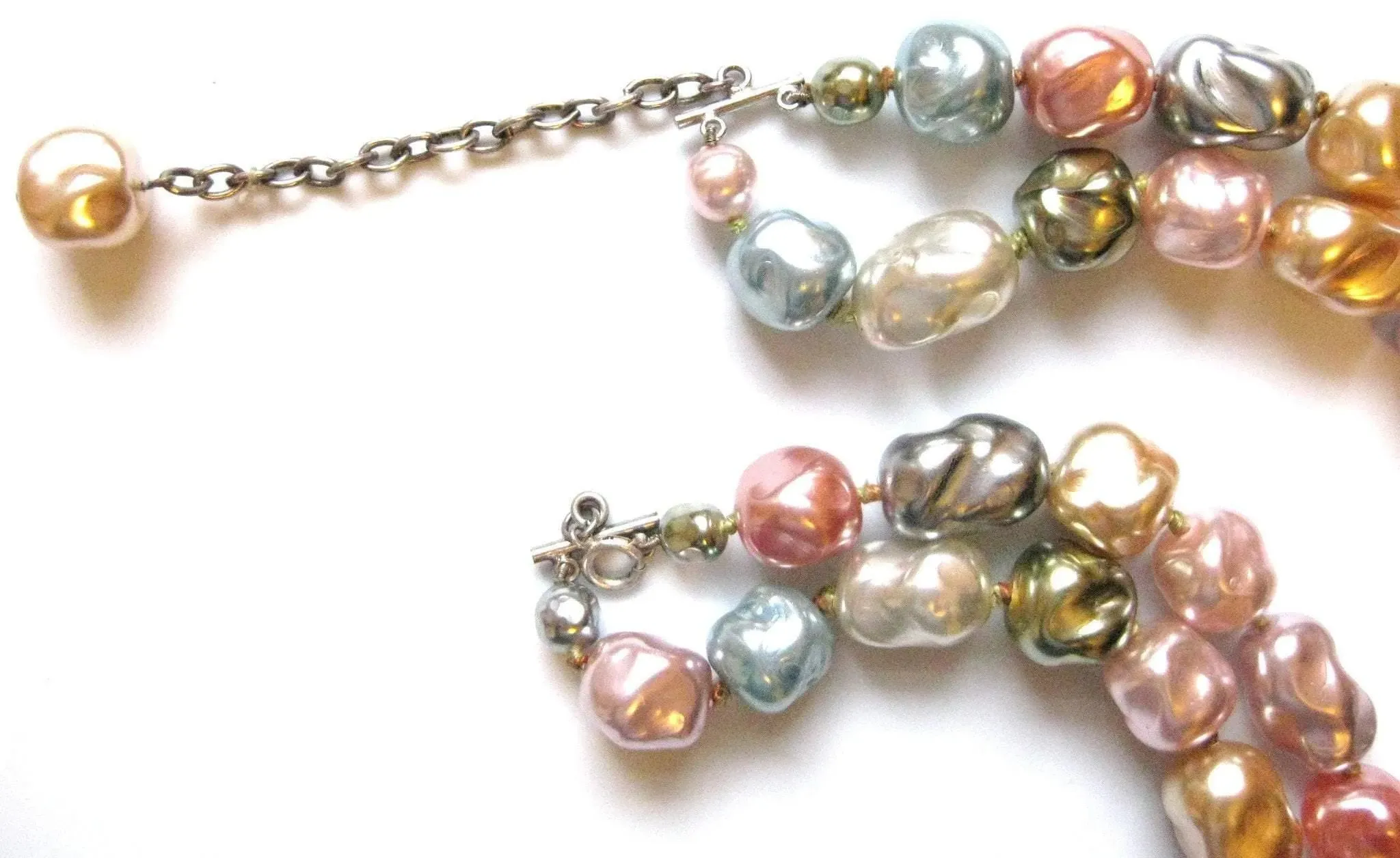 Vintage Faux Pearl Pastel Necklace