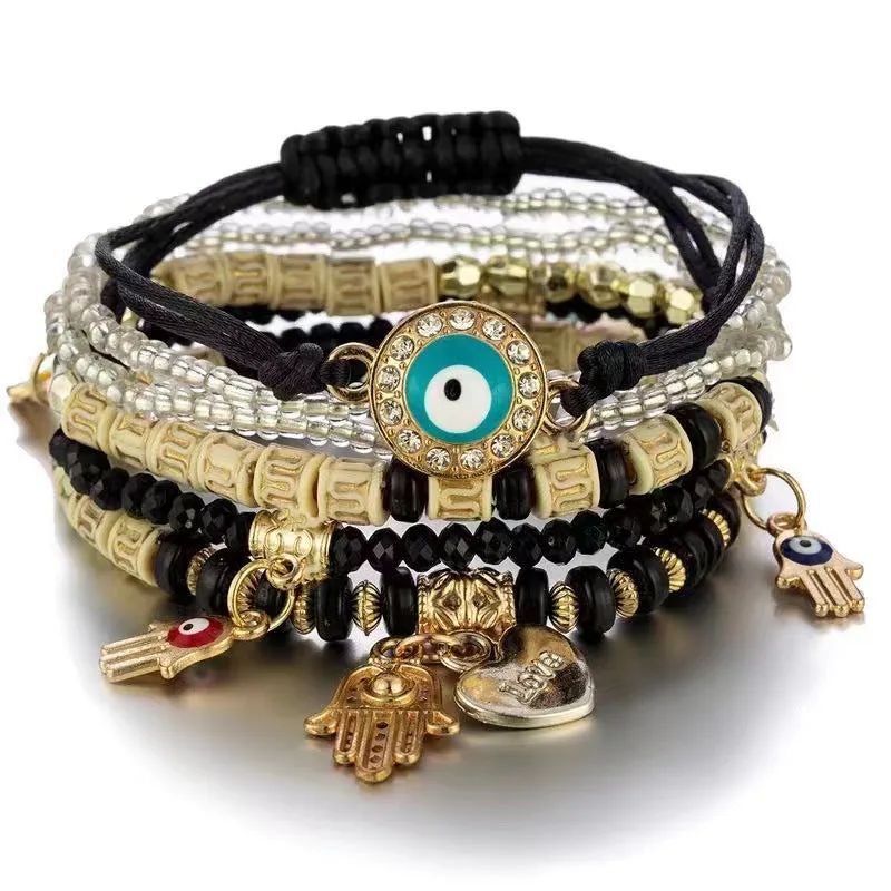 Vision of Love - Rose Quartz Evil Eye Bracelet
