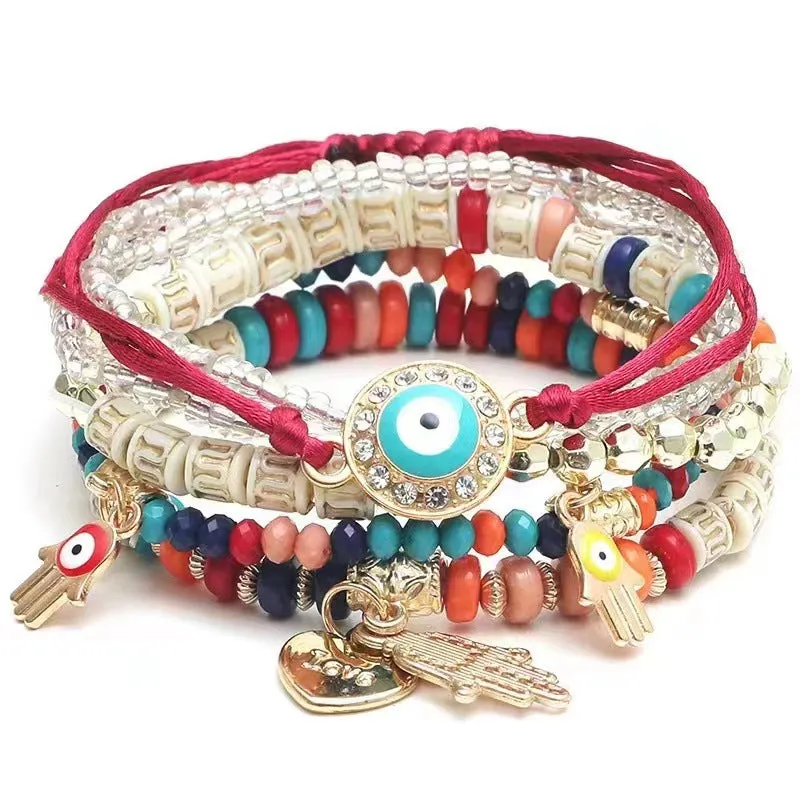 Vision of Love - Rose Quartz Evil Eye Bracelet