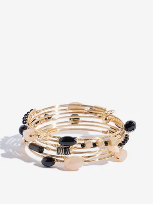 Westside Accessories Black Charm Coil Bracelet