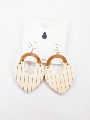 Wood, Geometrical Earrings - Variety