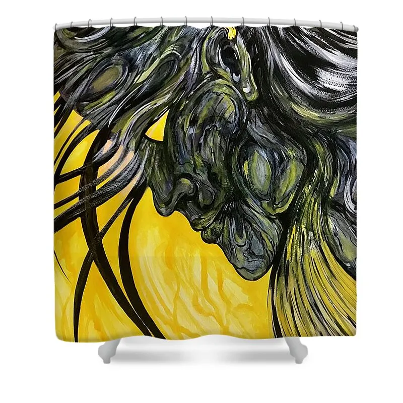 Yellow Eye2 - Shower Curtain