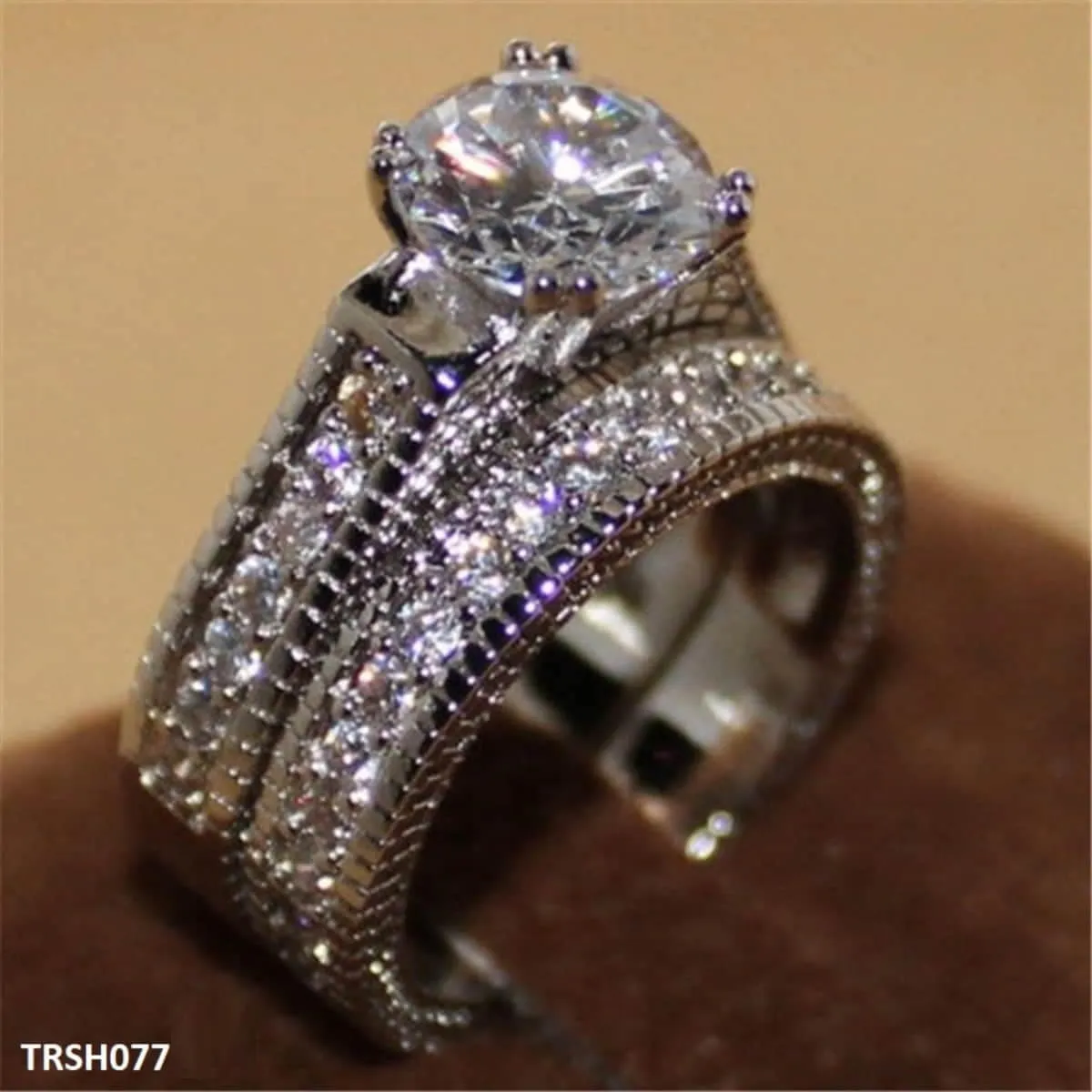 Zirconia Victorian Couple Ring