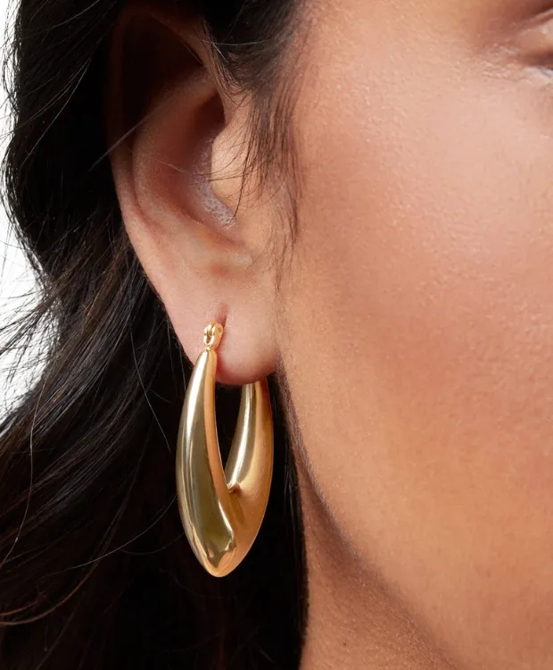 Zoe Hoops - Yellow Gold