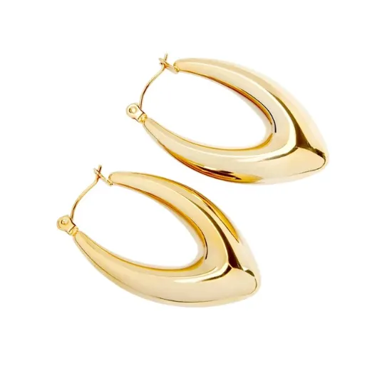 Zoe Hoops - Yellow Gold