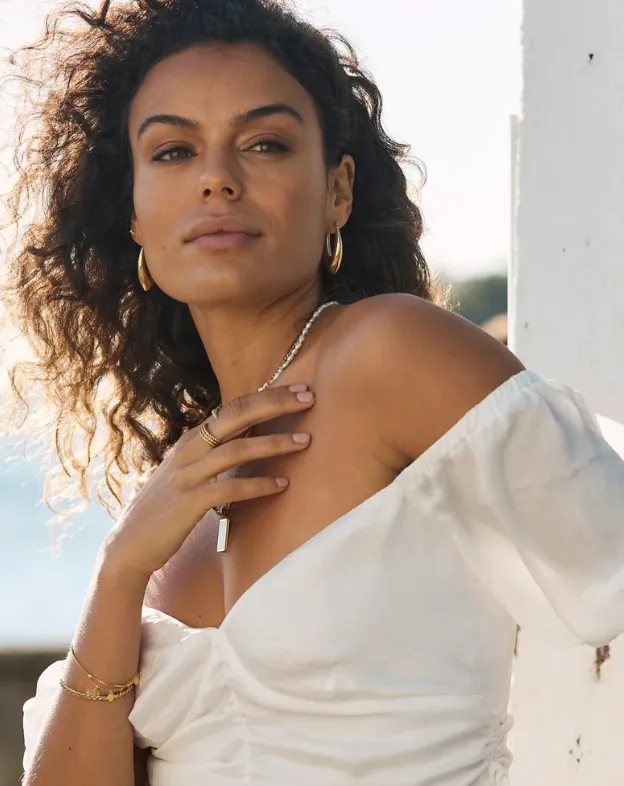 Zoe Hoops - Yellow Gold