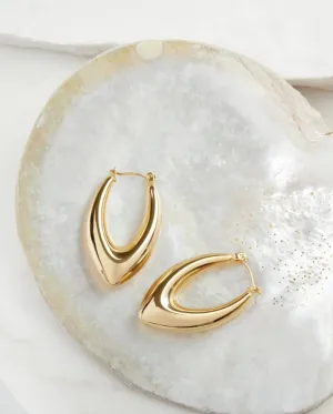 Zoe Hoops - Yellow Gold